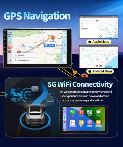 ستيريو سيارة VQU لهوندا سيفيك 2012 إلى 2015 لاسلكي Apple Carplay Android Auto، راديو لسيارة Honda Civic Car Play يدعم 5G WiFi GPS Navigation FM RDS EQ DSP مستقبل الصوت SWC AHD كاميرا، 2 + 32 جيجابايت in Kuwait