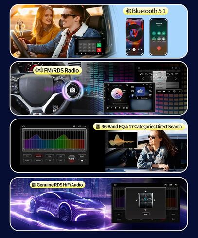 ستيريو سيارة VQU لهوندا سيفيك 2012 إلى 2015 لاسلكي Apple Carplay Android Auto، راديو لسيارة Honda Civic Car Play يدعم 5G WiFi GPS Navigation FM RDS EQ DSP مستقبل الصوت SWC AHD كاميرا، 2 + 32 جيجابايت in Kuwait