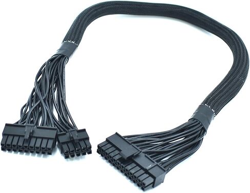 18 Pin+10 Pin to 24 Pin ATX PSU Power Braided Sleeved Modular Cable for P750GM P850GM P1000GM PSU in Saudi Arabia