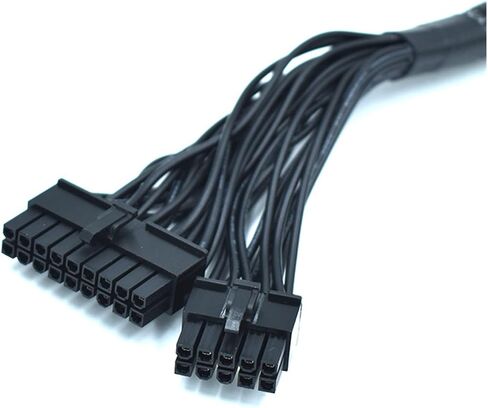18 Pin+10 Pin to 24 Pin ATX PSU Power Braided Sleeved Modular Cable for P750GM P850GM P1000GM PSU in Saudi Arabia