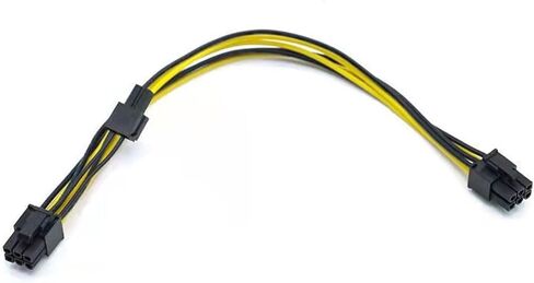PCIe 6Pin to 6+2 Pin Power Supply Cable 8 Pin to 6 Pin PCI Graphics Card Power Cable Male to Male Port 0.5M in Saudi Arabia
