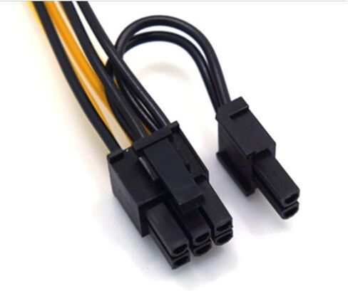 PCIe 6Pin to 6+2 Pin Power Supply Cable 8 Pin to 6 Pin PCI Graphics Card Power Cable Male to Male Port 0.5M in Saudi Arabia