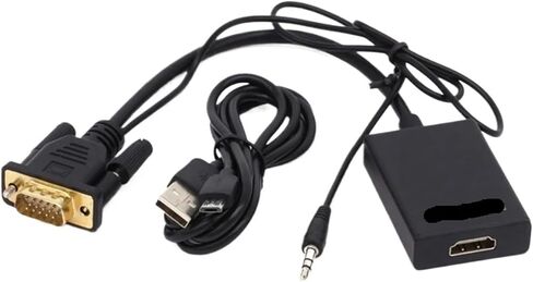 محول سلك متوافق مع V/GA ​​إلى HDMI لـ P؛S/4 Tv Box Aux Splitter Display Port Projector Television Extender (النوع 2) in Saudi Arabia