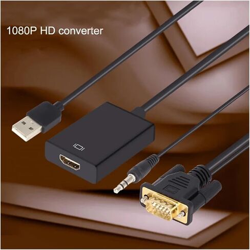محول سلك متوافق مع V/GA ​​إلى HDMI لـ P؛S/4 Tv Box Aux Splitter Display Port Projector Television Extender (النوع 2) in Saudi Arabia
