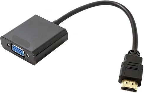 HDMI to V/GA+DC 3.5mm to with High-Definition TV Adapter Cord Supporting 1080(Black) in Saudi Arabia