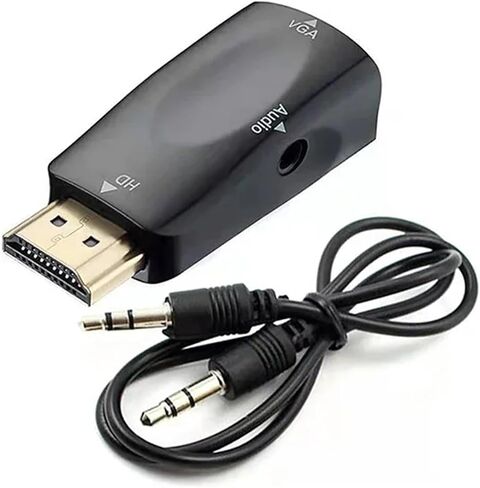 محول HDMI متوافق مع محول سلك V/GA ​​مقاس 3.5 مم Ja-ck HD 1080P للكمبيوتر اللوحي مع (أبيض) in Saudi Arabia