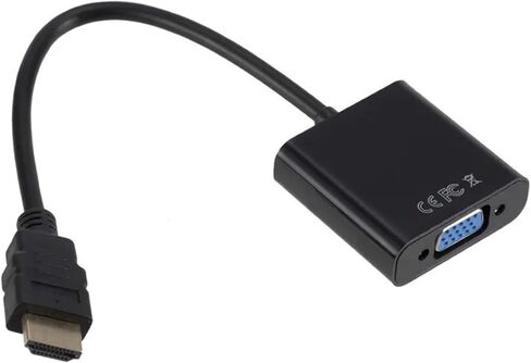 HDMI to V/GA Adapter/Cable with Chip HD 1080p to M>oni>tor(Black) in Saudi Arabia