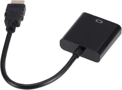HDMI to V/GA Adapter/Cable with Chip HD 1080p to M>oni>tor(Black) in Saudi Arabia