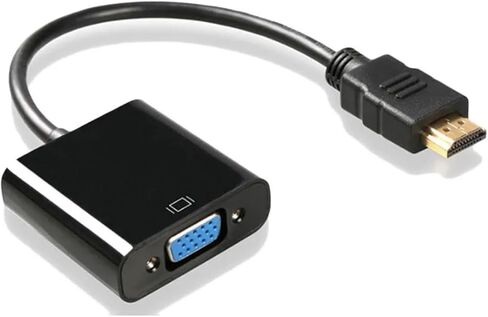 50pcs HDMI to V/GA Cord Male to RGB Female Analog Video Converter Adapter Cables HD 1080P for PC(with Audio and Power,Black) in Saudi Arabia