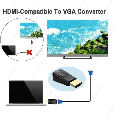 HDMI-متوافق مع محول V/GA ​​HD 1080P موصل محول الإخراج لوحدة التحكم في الألعاب فك التشفير ملحقات الكمبيوتر اللوحي in Saudi Arabia