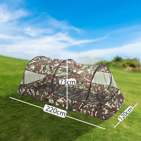 ele ELEOPTION Portable Camping 1 Person Pop Up Tent for Camping Hiking Backpacking Hunting Travel Outdoor Foldable Mosquito Sleeping Net Mesh Protection in Saudi Arabia