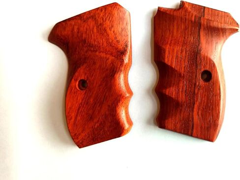 BMPL Hardwood Gun Grips Compatible Replacement for Bersa Thunder .380 Hardwood Wood Smooth Handmade in Saudi Arabia