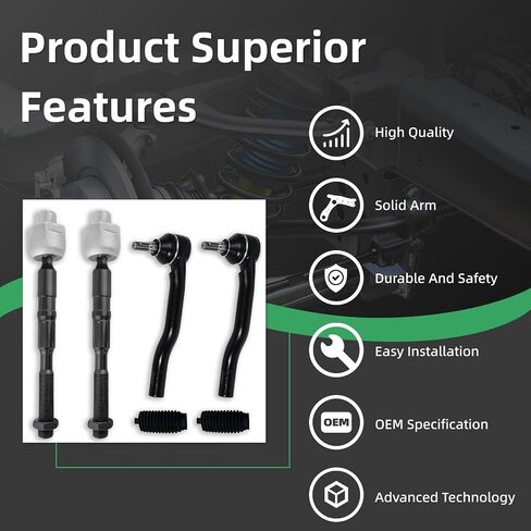 K750159 ES800474 EV800576 ES800473 8PCS DRIVER SIDE SIDE INNER TIE TIE ROD BAR in Saudi Arabia