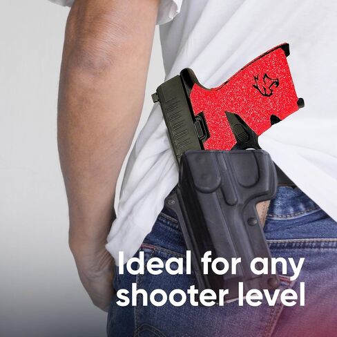 شريط قبضة مسدس Handleitgrips متوافق مع Springfield Hellcat - شريط قبضة مسدس من ورق الصنفرة الأحمر، سهل التركيب، أجزاء وإكسسوارات البندقية، مملوكة للمحاربين القدامى، صنع في الولايات المتحدة الأمريكية in Saudi Arabia