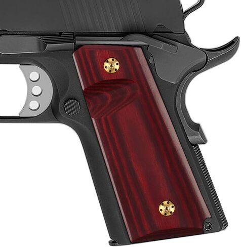 مقابض رفيعة من Cool Hand 1911، مدمجة/ضابط/Kimber Ultra Carry ii، خشب مصقول للغاية، مسامير ذهبية متضمنة، رفيعة 3/16 بوصة، إصدار Mag، قطع أمان Ambi in Kuwait