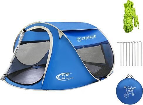 Easy Pop Up Tent 2-4 Person Waterproof - Pop-Up Camping Tents Automatic Tent Throw Pop Up Instant Flip Pop Tent for Camping,by ZOAMKE in Saudi Arabia