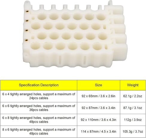 Cable Dresser, Organizing Tool, Wire Comb, Ethernet Comb Tool, Cable Organizing and Bundler, Network Cable Management and (8x6 Holes) in Saudi Arabia