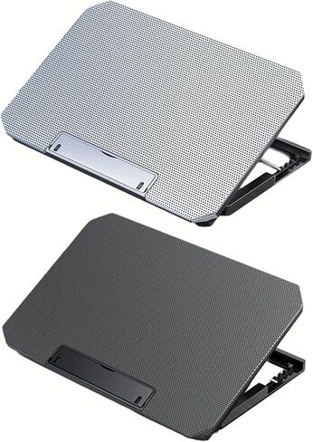 Foldable Adjustable Laptop Cooling Pad with 2 Quiet Fan for Notebook with Adjustable Heights and USB Connection Ergonomic Laptop Stand in Saudi Arabia