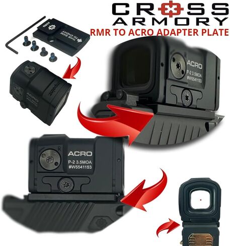 لوحة محول محول Cross Armory RMR إلى ACRO لتحويل أي شريحة/تركيب بصري من RMR إلى تركيب بصري ACRO/بصمة قطع الشريحة لتناسب بصريات ACRO in Saudi Arabia