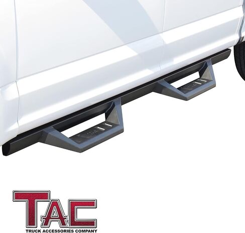 TAC Summit Running Boards متوافقة مع 2015-2025 F150 Supercrew CAB | 2022-2025 F150 Lightning EV | 2017-2025 Super Duty Crew CAB | الخطوات الجانبية | حانات nerf | خطوة القضبان | الملحقات الخارجية | أسود (2pcs) in Saudi Arabia
