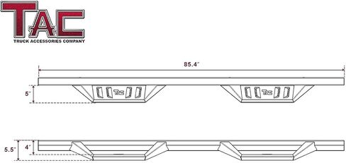 TAC Summit Running Boards متوافقة مع 2015-2025 F150 Supercrew CAB | 2022-2025 F150 Lightning EV | 2017-2025 Super Duty Crew CAB | الخطوات الجانبية | حانات nerf | خطوة القضبان | الملحقات الخارجية | أسود (2pcs) in Saudi Arabia