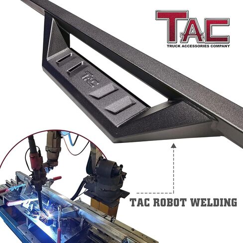 TAC Summit Running Boards متوافقة مع 2015-2025 F150 Supercrew CAB | 2022-2025 F150 Lightning EV | 2017-2025 Super Duty Crew CAB | الخطوات الجانبية | حانات nerf | خطوة القضبان | الملحقات الخارجية | أسود (2pcs) in Saudi Arabia