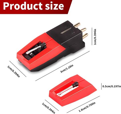 Record Player Needle, 1 Cartridge with 4 Turntable Needles, Compatible with Crosley, ION, LP Vinyl Record Player, Easy to Install Turntable Parts Kit in Saudi Arabia