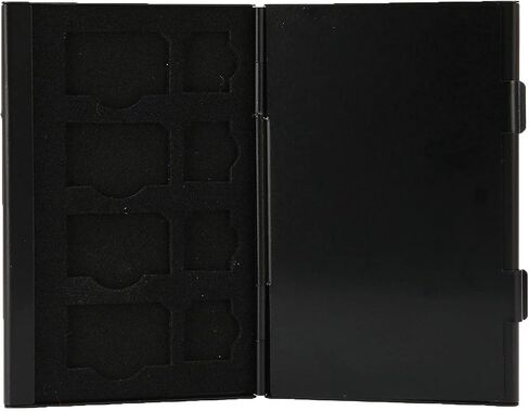 SIM Card Case, Antimagnetic Shockproof Box with 4 SIM Slots, 12 Nano Slots, Travel, Lightweight, Aluminum, EVA, for Storage Cards in Saudi Arabia