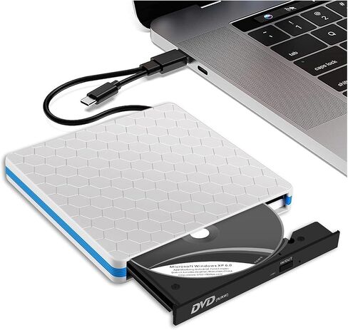 جهاز الكمبيوتر المحمول USB الموقد Typec محرك الأقراص الضوئية الخارجية التوصيل والتشغيل مشغل أقراص DVD الموقد in Saudi Arabia