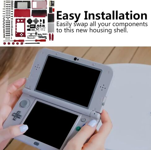 Full Housing Case, 3DS Replacement Housing, 3DS Shell Replacement, Cover Shell Repair Parts, Full Set Replacement Case Kit for Nintendo 3DS Replacement Parts (Flame Red) in Saudi Arabia