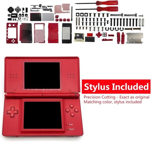 Full Housing Case, 3DS Replacement Housing, 3DS Shell Replacement, Cover Shell Repair Parts, Full Set Replacement Case Kit for Nintendo 3DS Replacement Parts (Flame Red) in Saudi Arabia