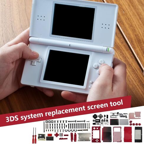 Full Housing Case, 3DS Replacement Housing, 3DS Shell Replacement, Cover Shell Repair Parts, Full Set Replacement Case Kit for Nintendo 3DS Replacement Parts (Flame Red) in Saudi Arabia