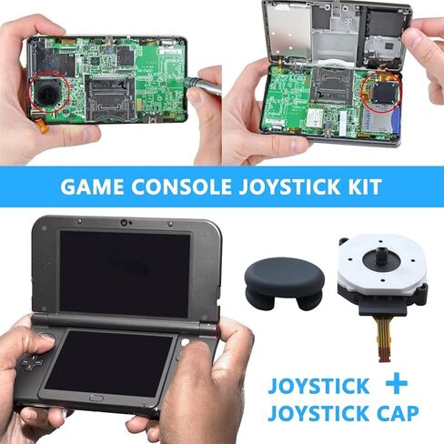 USonline911 Controller Analog Joystick Thumbstick & Black Grip Cap Replacement for Nintendo 2DS/3DS/3DS XL/3DS LL in Saudi Arabia