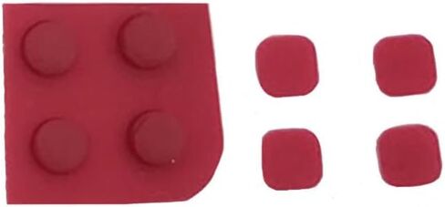 Replacement Front Back Screw Rubber Feet Cover for New 3DS XL Console Upper LCD Screen Screws Cover Rubber for New 3DS LL (Red) in Saudi Arabia