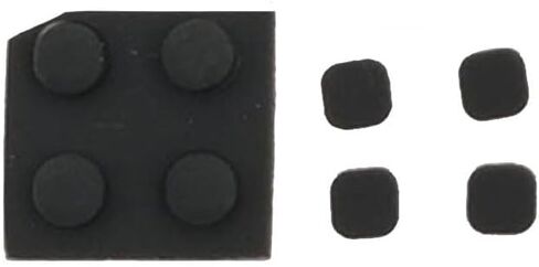 Replacement Front Back Screw Rubber Feet Cover for New 3DS XL Console Upper LCD Screen Screws Cover Rubber for New 3DS LL (Red) in Saudi Arabia