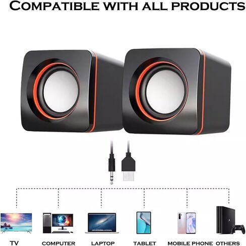 USB Mini Speaker Computer, Loud Clear Sound for PC,Laptop,Tablet in Saudi Arabia