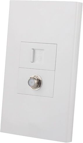 مقبس حائط للتلفزيون الرقمي مع لوحة موصل محورية CAT5E RJ45 LAN أنثى in Saudi Arabia