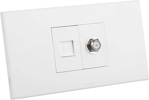 مقبس حائط للتلفزيون الرقمي مع لوحة موصل محورية CAT5E RJ45 LAN أنثى in Saudi Arabia