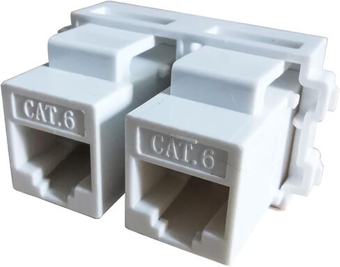 2-Port CAT6 RJ45 Socket Network Adapter CAT.6 T568A/8 LAN Ethernet(Female to Female) in Saudi Arabia