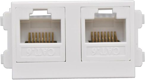 2-Port CAT6 RJ45 Socket Network Adapter CAT.6 T568A/8 LAN Ethernet(Female to Female) in Saudi Arabia