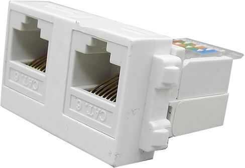 2-Port CAT6 RJ45 Socket Network Adapter CAT.6 T568A/8 LAN Ethernet(Female to Female) in Saudi Arabia
