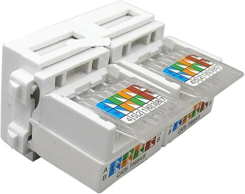 2-Port CAT6 RJ45 Socket Network Adapter CAT.6 T568A/8 LAN Ethernet(Female to Female) in Saudi Arabia