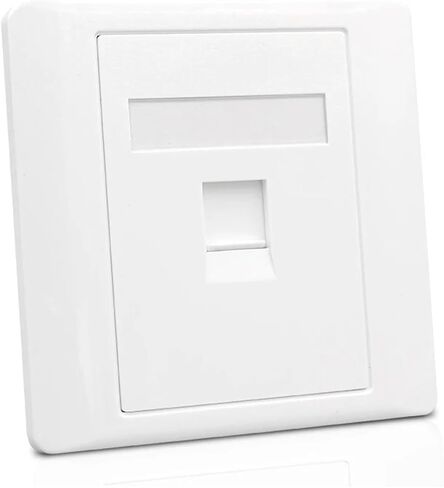 1 Port CAT7 RJ45 Wall Plate CAT.7 LAN Interface Socket Ethernet Panel Base Plate(White Color) in Saudi Arabia