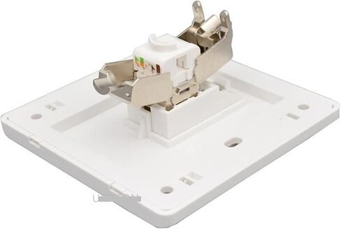1 Port CAT7 RJ45 Wall Plate CAT.7 LAN Interface Socket Ethernet Panel Base Plate(White Color) in Saudi Arabia