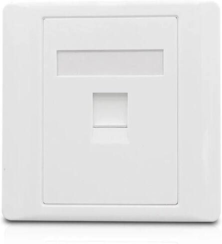 1 Port CAT7 RJ45 Wall Plate CAT.7 LAN Interface Socket Ethernet Panel Base Plate(White Color) in Saudi Arabia