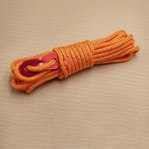 Outdoor Camping Tent Accessories Windproof Rope Buckle Canopy Rope Umbrella Rope 4mm: Orange Reflective Rope -4M (Including Buckle) in Saudi Arabia