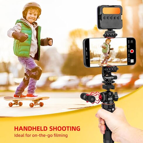 Zeadio Metal Camera Mini Tripod, with 1/4" Screw Ball Head Mount, Adjustable Heights Desktop Vlog Stand for Smooth 4 Osmo Mobile Ronin-S Vimble 2 Gimbal Handle Grip Stabilizer and All Cameras in Saudi Arabia