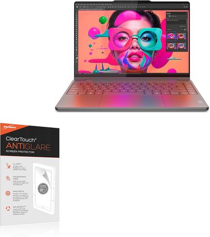 BoxWave Screen Protector Compatible With Lenovo Yoga 9i 2-in-1 Aura Edition (14 in Intel) - ClearTouch Anti-Glare (2-Pack), Anti-Fingerprint Matte Film Skin in Saudi Arabia