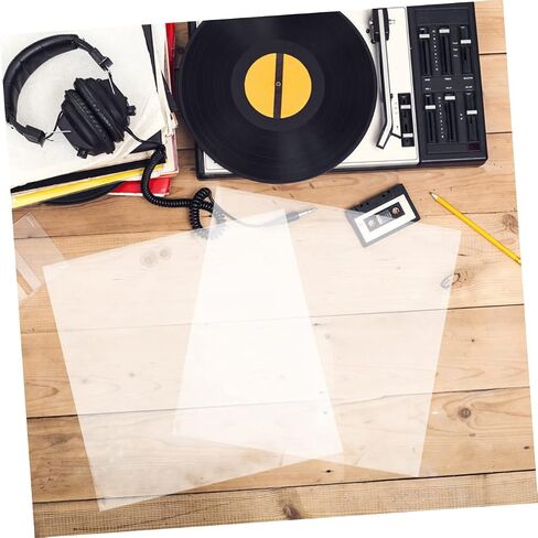 25pcs Vinyl Record Sleeves Adhesive Covers for Outer Protection Static Dustproof Fits Records for Storing and Preserving Your Vinyl Collection in Saudi Arabia