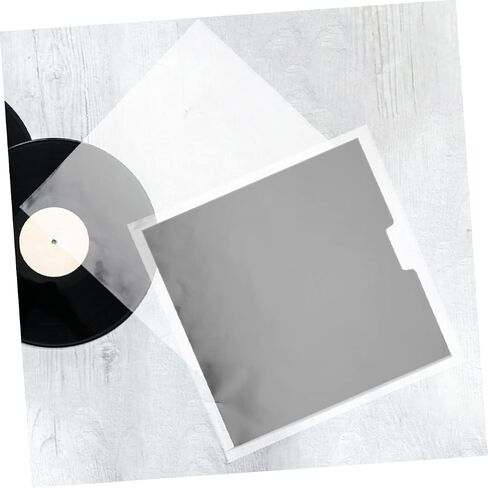 25pcs Vinyl Record Sleeves Adhesive Covers for Outer Protection Static Dustproof Fits Records for Storing and Preserving Your Vinyl Collection in Saudi Arabia